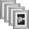 4 Pack Craig Frames Victoria Ornate Silver Picture Frame with Mat